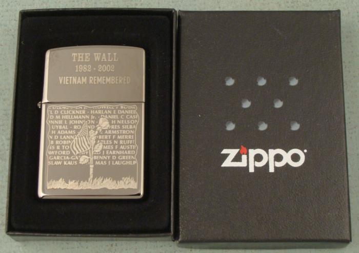 Zippo Vietnam Wall Remembered Lighter New Mint MIB