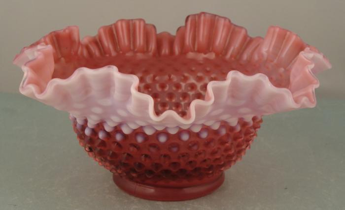 Cranberry Milk Glass Vintage Candy Dish Bowl Cranberry Milk Glass Vintage Candy Dish Bowl