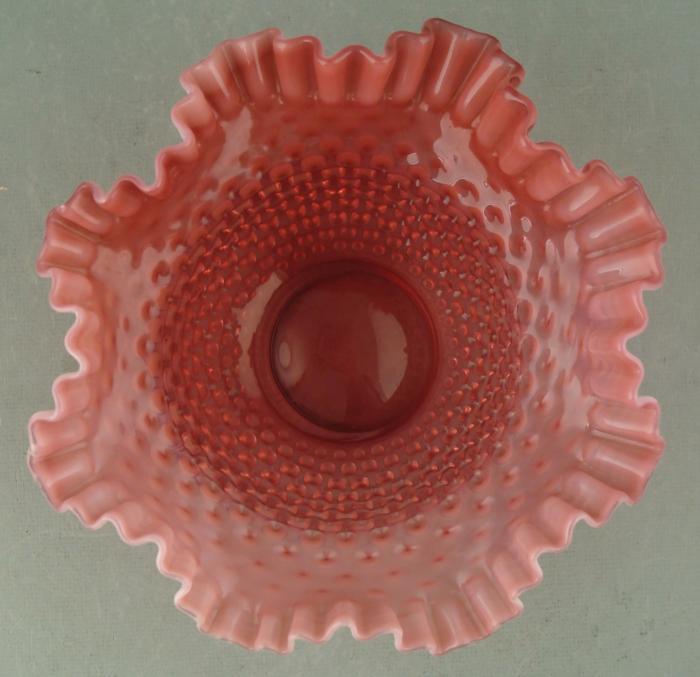Cranberry Milk Glass Vintage Candy Dish Bowl Cranberry Milk Glass Vintage Candy Dish Bowl