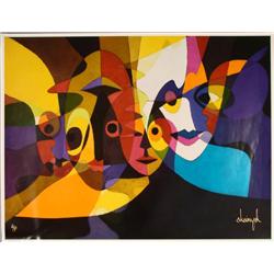 Samuel Akainyah Signed Art Poster Gallery Print Masks