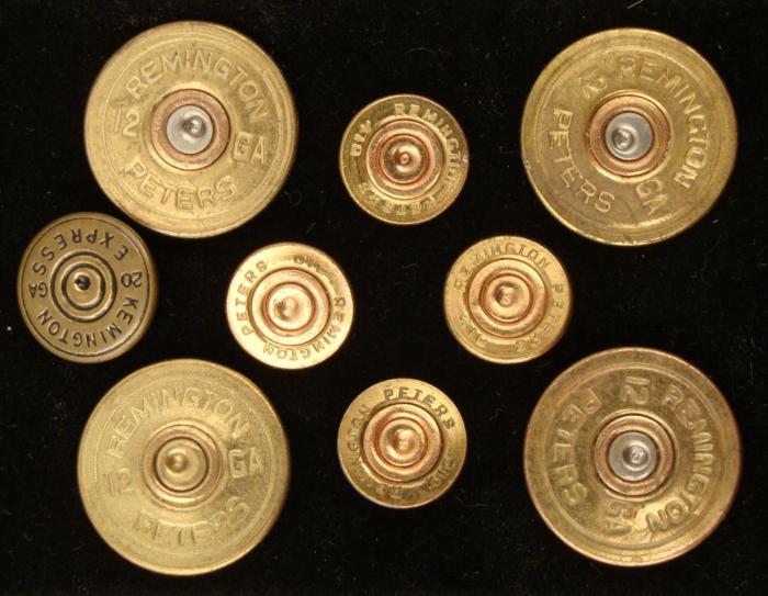 Remmington Bullet Ends Button Set of 8 in 1220 GA Rare