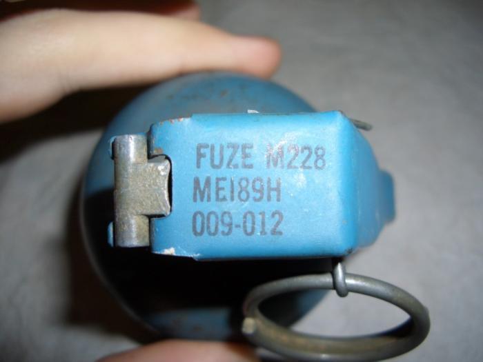 M228 US Dummy Practice Grenade Baseball Type Blue FUZE M228