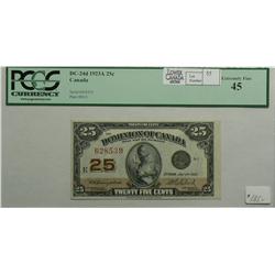 1923 Twenty Five Cents, DC-24d, PCGS EF-45, Campbell Clark, Letter E, serial 628539.
