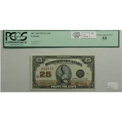 1923 Twenty Five Cents, DC-24d, PCGS AU-55, Campbell Clark, Letter H, serial 695975.
