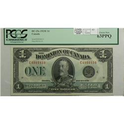 1923  One Dollar, DC-25o, PCGS UNC-63 PPQ, Campbell Sellar, Black Seal, Group 4, Letter D, serial E4