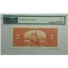 Image 2 : 1935  Five Dollars English, BC-5, PMG UNC-64, Osborne Towers, Letter C, serial A663512.