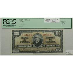 1937  One Hundred Dollars, BC-27c, PCGS UNC-63, serial B/J4842426.