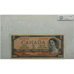 1954  Two Dollars Devil's Face, BC-30a, VF, Coyne Towers, serial C/B1102314.