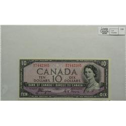 1954  Ten Dollars Devil's Face, BC-32a, UNC, Coyne Towers, serial B/D7442305.