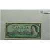 Image 1 : 1954  One Dollar  Replacement modified, BC-37bA, UNC with paper clip mark, serial *I/O0666792.