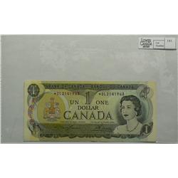 1973  One Dollar Replacement,  BC-46aA, UNC, Lawson Bouey, serial *OL2141943.