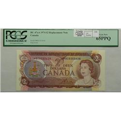 1974  Two Dollars Replacement, BC-47aA, PCGS UNC-65 PPQ, Lawson Bouey, serial *BC0353624.
