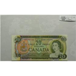 1969  Twenty Dollars  Replacement, BC-50bA, Choice UNC, Lawson Bouey, serial *WN1197136.