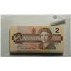 Image 1 : 1986  Two Dollars   Bundle, BC-55b, UNC, Thiessen Crow, serial CBA0474800 to CBA0474899. Lot of 100 