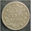 Image 2 : Newfoundland 5 Cents 1873, graded CCCS VG-10; Obverse 2.