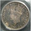 Image 1 : Newfoundland 5 Cents 1945C, graded PCGS MS-66. Purple tonig and great lustre.