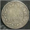 Image 2 : Newfoundland 10 Cents 1870, graded CCCS VG-10; Obverse 2.