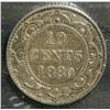 Image 2 : Newfoundland 10 Cents 1880, graded CCCS VF-20.