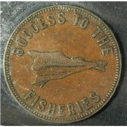 Token Breton #917, graded ICCS, VF-30, Charlton #PE5A, ''Success to the Fisheries''