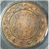 Image 2 : Cent 1876H, graded PCGS SP-65 Red & Brown.