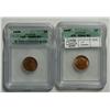 Image 1 : Cent 1940 & 1945, both graded ICG MS-66; Red. Lot of 2 coins.