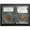 Image 1 : Cent 1945, graded PCGS MS-64; Red. Lot of 2 coins.