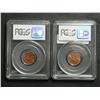 Image 2 : Cent 1945, graded PCGS MS-64; Red. Lot of 2 coins.