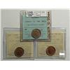 Image 1 : Cent 1948 CCCS MS-63; Red, A Off Denticle, Lamination, 1948 ICCS MS-63; Red, A To Denticle & 1949 IC
