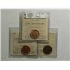 Image 1 : Cent 1949, graded ICCS MS-65; Red, A Off Denticle x 2 & 1949, graded ICCS EF-40; A To Denticle. Lot 