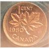 Image 2 : Cent 1950, graded ICCS SP-65; Red. Scarce specimen.