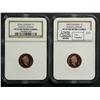 Image 1 : Cent 2003, graded NGC PF-67; Red, Annual Report Selectively Gold Plated, Ultra Heavy Cameo. Lot of 2