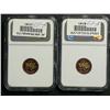 Image 2 : Cent 2003, graded NGC PF-67; Red, Annual Report Selectively Gold Plated, Ultra Heavy Cameo. Lot of 2
