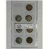 5 Cents 1870 FB, 1872H, 1874H, 1881H, 1890H, 1903, 1907. grade G to VG. Lot of 7 coins