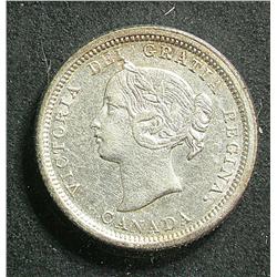 5 Cents 1870, graded ACG EF-45; Flat Border.