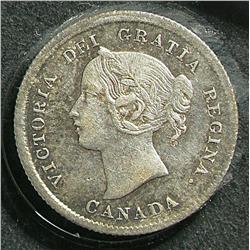 5 Cents 1872H, graded ACG AU-55.