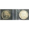 5 Cents 1893, graded ICCS EF-45 & 1899, graded ICCS EF-40. Lot of 2 coins.