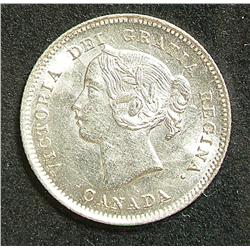 5 Cents 1899, grade AU to MS.