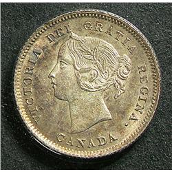 5 Cents 1900, graded ACG MS-62; Oval 0.