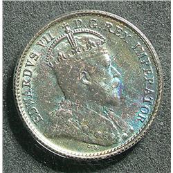 5 Cents 1902, graded ACG MS-63. Nice blue toning.