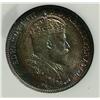 Image 1 : 5 Cents 1909, graded NGC MS-66; Round Leaves. Not noted Bow Tie. Rainbow toning.