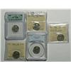 5 Cents 1922 ICCS AU-55, 1923 ICG AU-55, 1924 ICCS AU-55, 1925 PCGS AU-55, 1926 ICCS F-12 Far 6 Rim 
