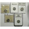5 Cents 1922 ICCS AU-55, 1923 NGC AU-50, 1924 ANACS MS-64, 192 ACG AU-58, 1926 ICCS F-12 Far 6