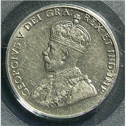 5 Cents 1925, graded PCGS AU-58