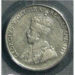 5 Cents 1925, graded PCGS AU-58