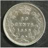 Image 2 : 10 Cents 1858, graded ICCS EF-40, cleaned