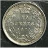 Image 2 : 10 Cents 1871H, graded ICCS AU-55, cleaned