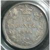 Image 2 : 10 Cents 1875H, graded PCGS MS-63. Nice lustrous coin.