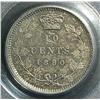 Image 2 : 10 Cents 1880H, graded PCGS MS-65. Not Noted Obverse 1.