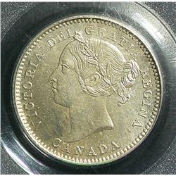 10 Cents 1880H, graded PCGS SP-64. Not Noted Obverse 2, also not listed in Charlton.