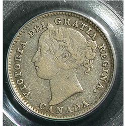 10 Cents 1884, graded PCGS F-15